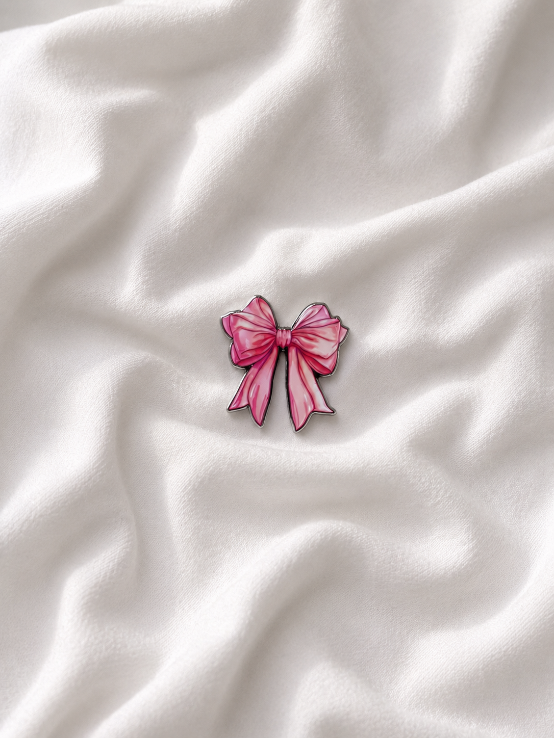 Pink Bow Metal Sticker